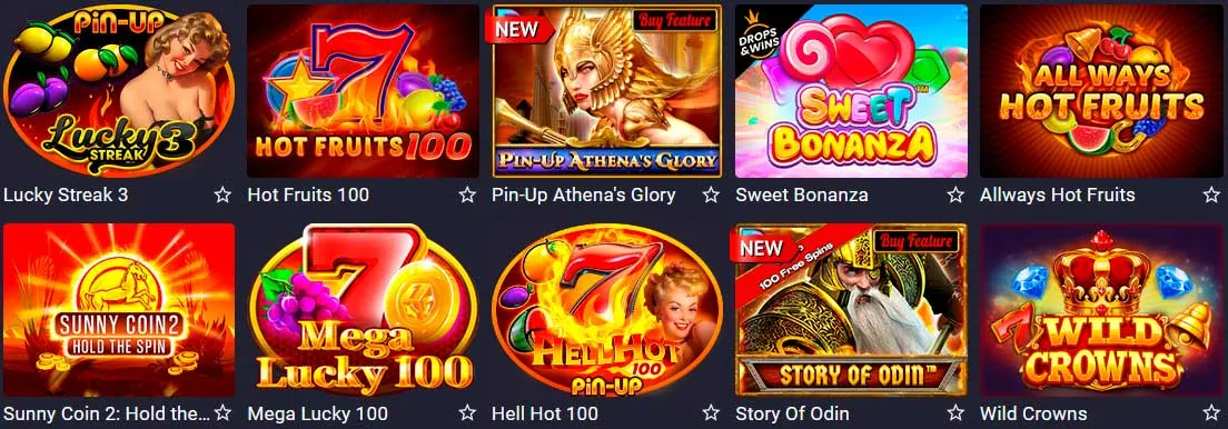 Обзор каталога игр Pin Up
